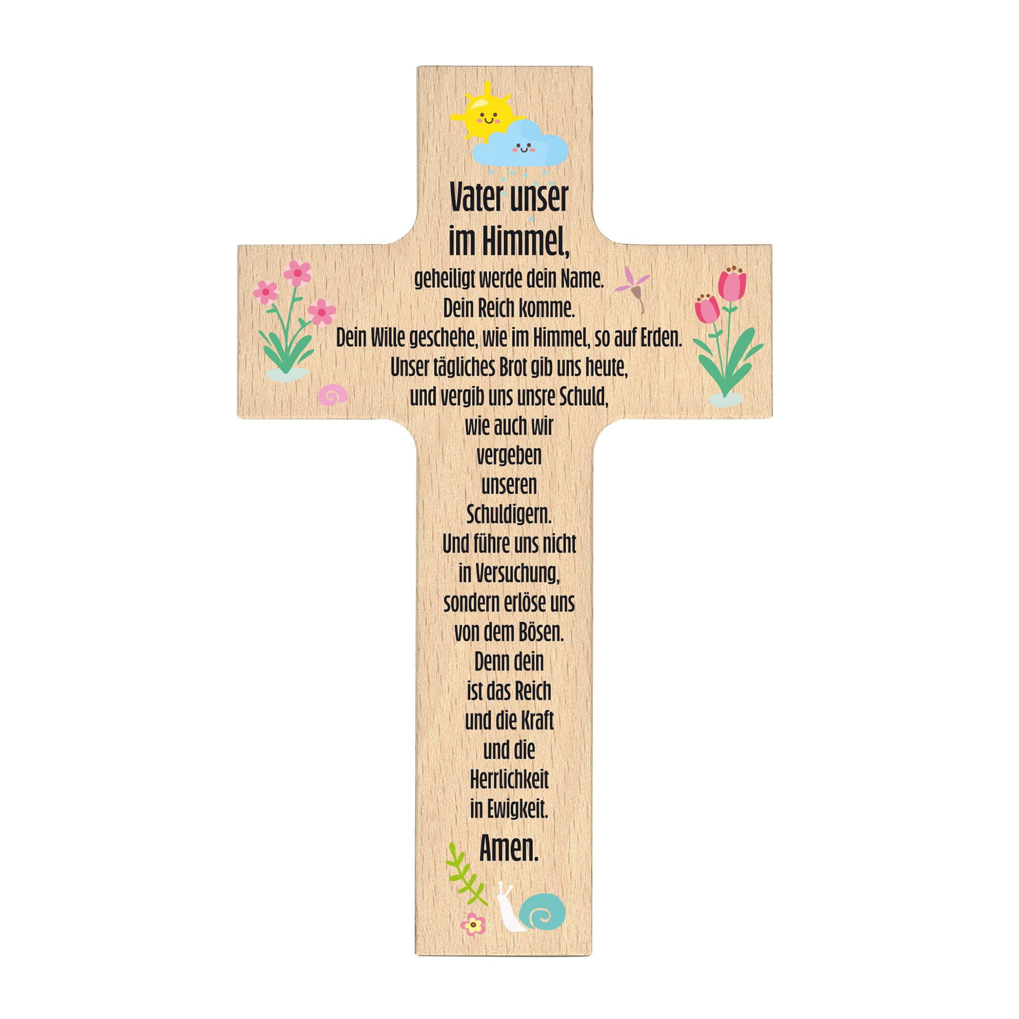 Holzkreuz Vaterunser 