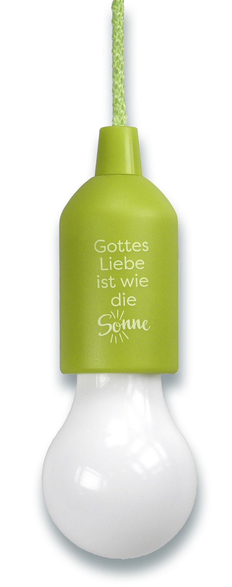 LED-Lampe Gottes Liebe ist wie die Sonne - grün