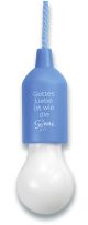 LED-Lampe Gottes Liebe ist wie die Sonne - blau