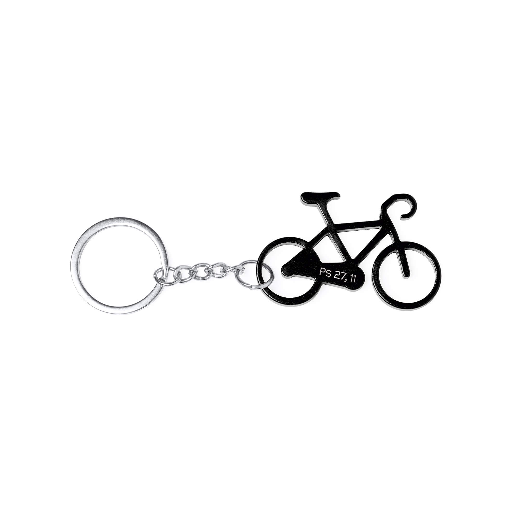 Schlüsselanhänger Fahrrad - schwarz