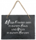 Schiefertafel Haussegen Möge Frieden sein in eurem Haus
