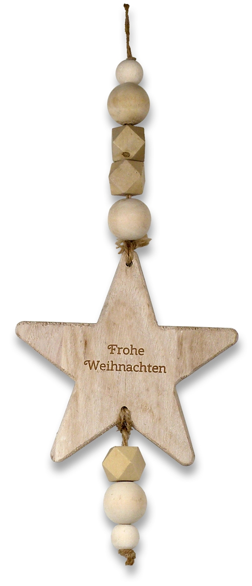 Deko-Anhänger Stern Frohe Weihnachten