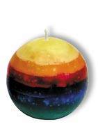 Regenbogenkerze Kugel - klein