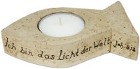 Keramik-Teelicht Fisch