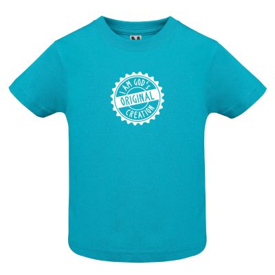 Baby-Shirt I am God ` s original.. Gr 86-91 - blau