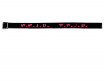 Armband WWJD schwarz-neon-pink