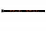 Armband WWJD schwarz-neon-orange