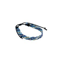 Armband W.W.J.D. Stoff - blau