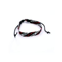 Armband W.W.J.D. Stoff - schwarz