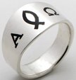 Fingerring Alpha und Omega - Unigröße