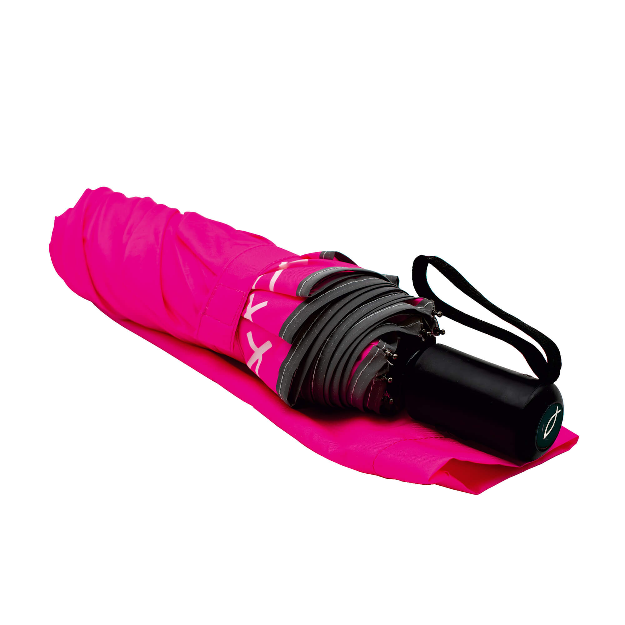 Automatik-Taschenschirm "Ichthys" Neon pink