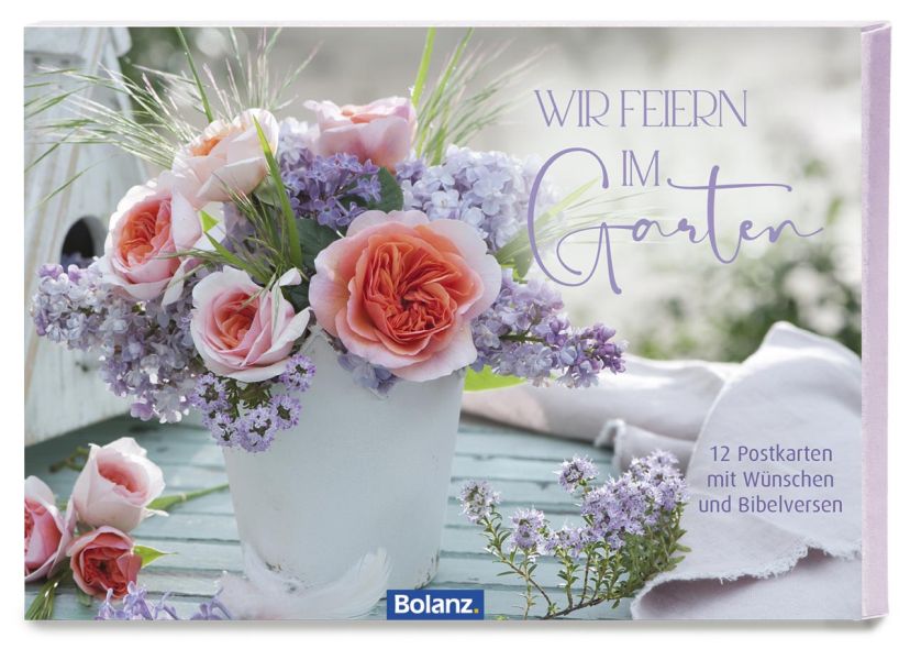 Postkartenbox Wir feiern im Garten