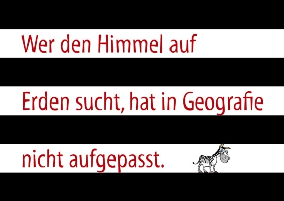 Postkarten Wer den Himmel auf Erden sucht, hat in Geografie... - 10 St.