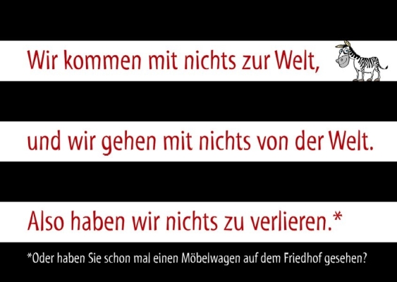 Postkarten Wir kommen mit nichts zur Welt - 10 St.