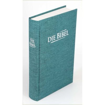 Die Bibel, Taschenbibel, Hardcover, Leinen, Petrol