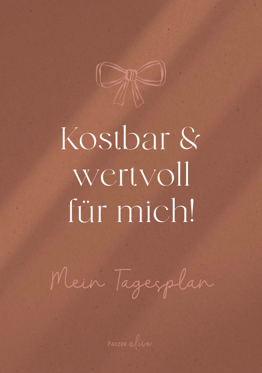 Mein Tagesplan kostbar & wertvoll für mich!