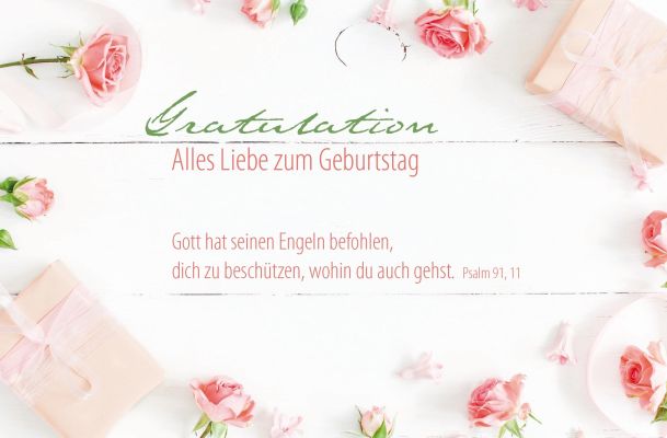 Faltkarte Gratulation Alles Liebe zum Geburtstag