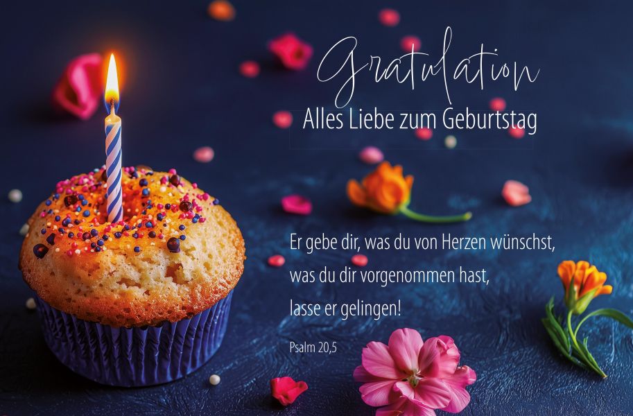 Faltkarte Gratulation - Muffin