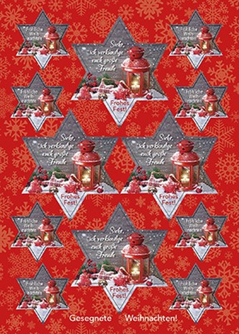 Aufkleber-Gruß-Karten: Siehe, ich verkündige, 12 Stück