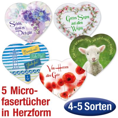 Spar-Paket: Microfasertücher in Herzform
