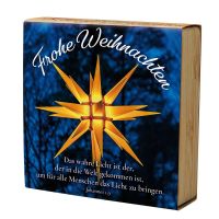 Teelichthalter: Frohe Weihnachten