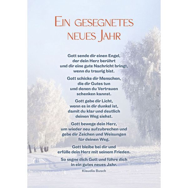 Postkarten: Ein gesegnetes neues Jahr 4 Stk.