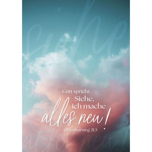 Jahreslosung 2026 - Postkarten, 4 Stk Wolken