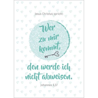 Jahreslosung 2022 - Postkarten, 4 Stück - Grafik modern