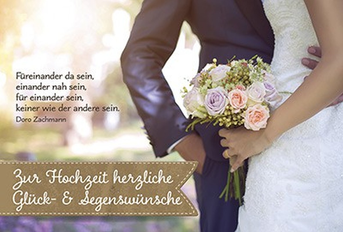CBZ Faltkarte Zur Hochzeit herzliche Glück & Segenswünsche