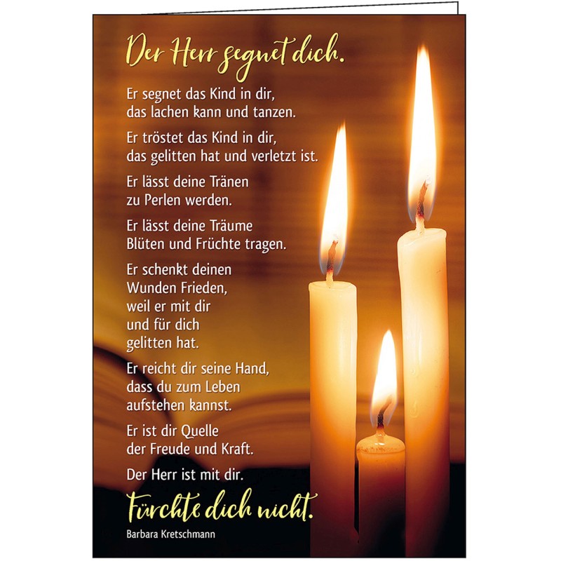 Faltkarte: Der Herr segnet dich - Trauer