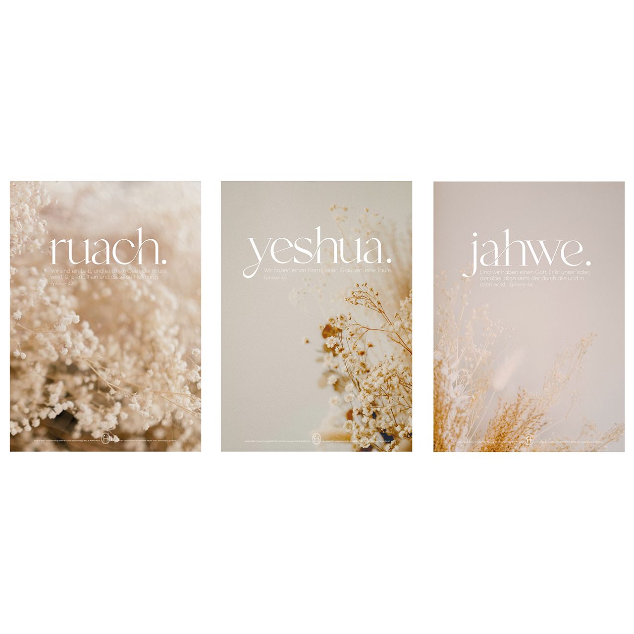 Poster-Set A3: ruach.yeshua.jahwe.