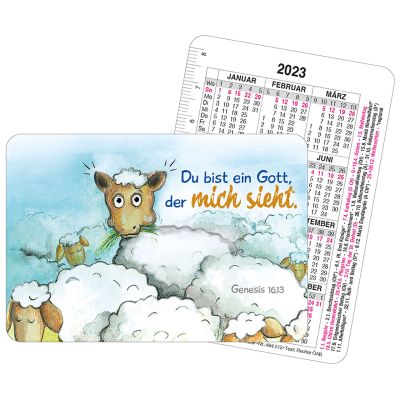 Jahreslosung 2023 - Spielkartenkalender Schaf