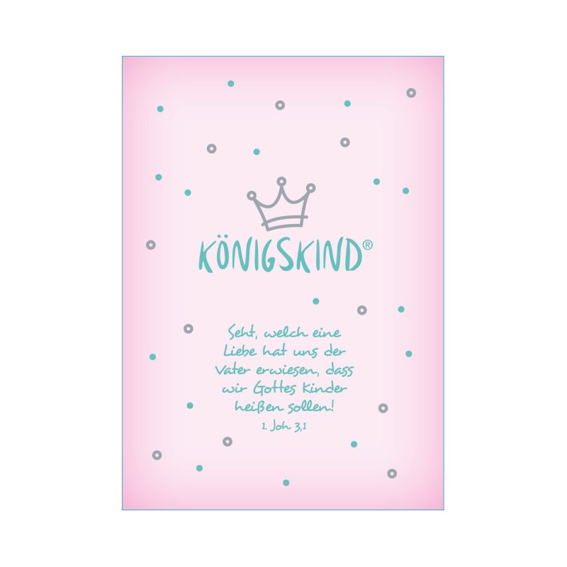 CBZ - Postkarte Königskind - Baby rosa