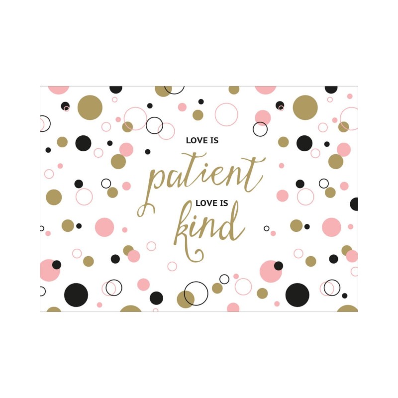 Postkarte Love is patient
