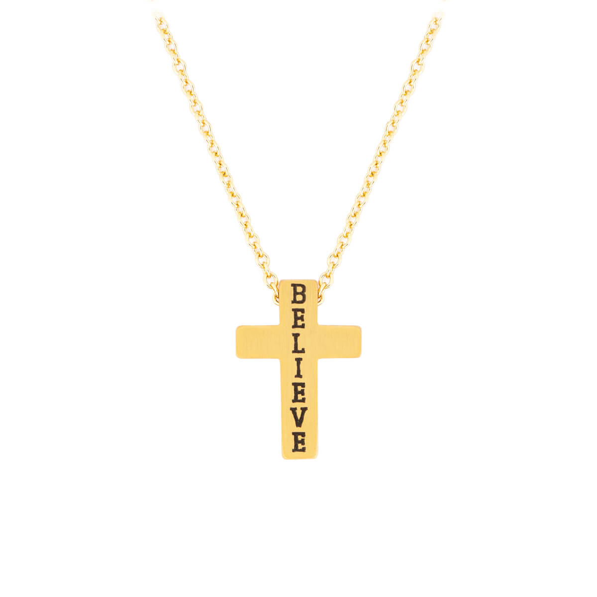 Halskette Kreuz "Believe"