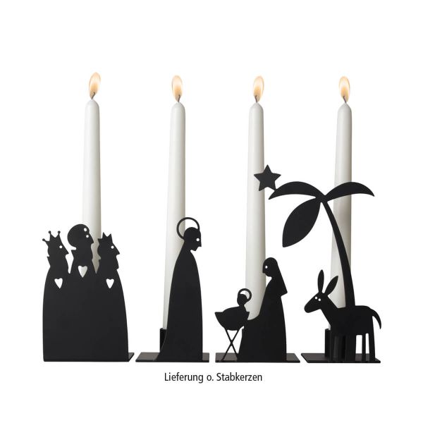 Kerzenhalter-Set Krippe klein