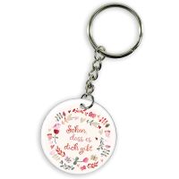 Schlüsselanhänger Edelstahl Schön, dass es dich gibt