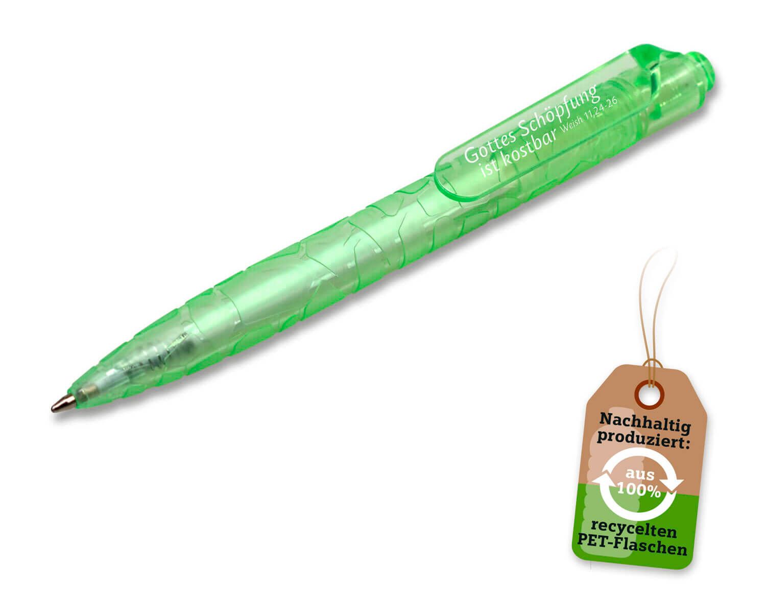 Kugelschreiber recycelt - grün