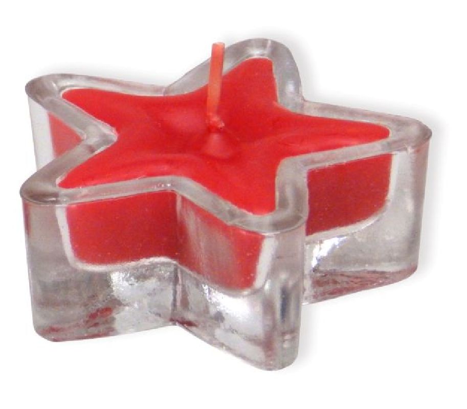 Kerzenglas Stern - rot (neuer Preis)