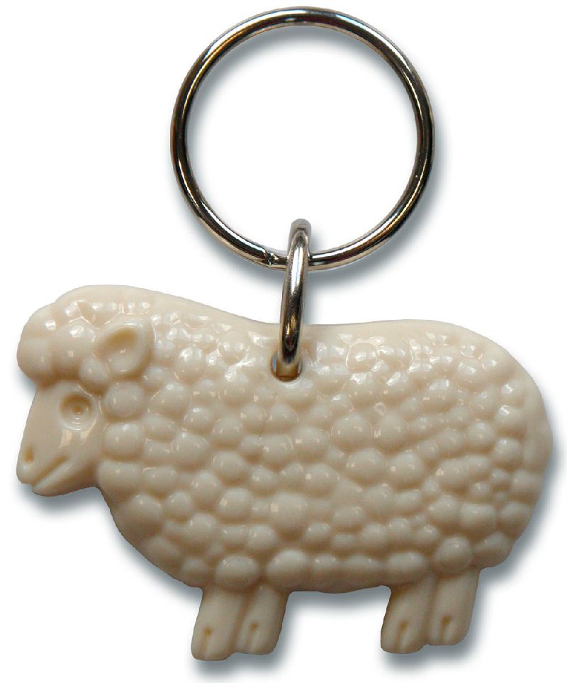 Schlüsselanhänger Schaf -weiß