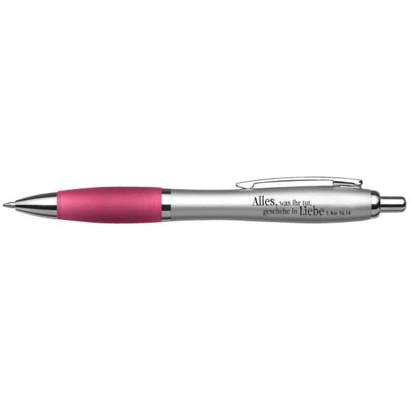 Jahreslosung 2024 - Kugelschreiber rosa