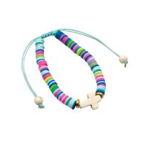 Armband Kreuzperle - hellblau