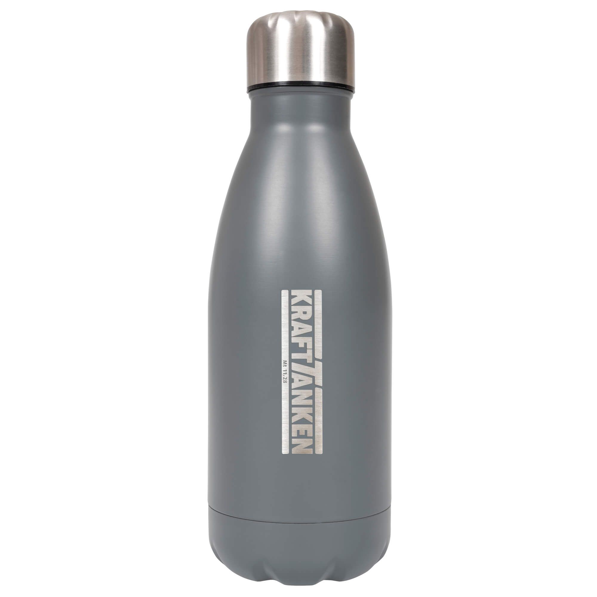 Trinkflasche Kraft tanken - grau