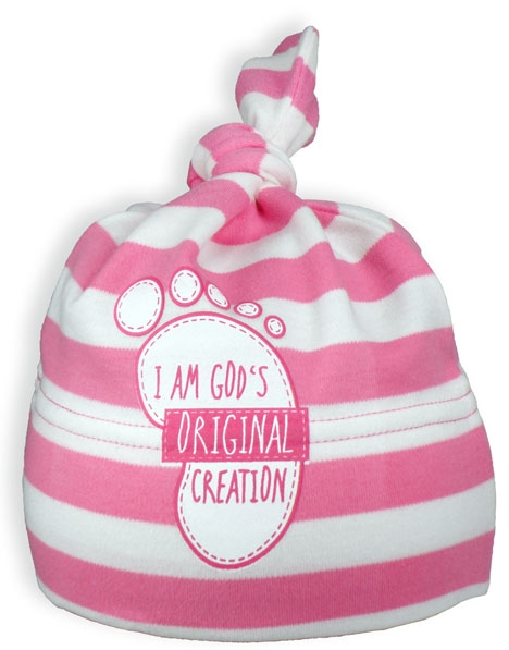 Babymütze I am God ` s original - rosa