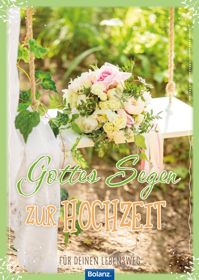 Grußheft Gottes Segen zur Hochzeit