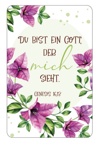 Jahreslosung 2023 Kalenderkärtchen Blumen