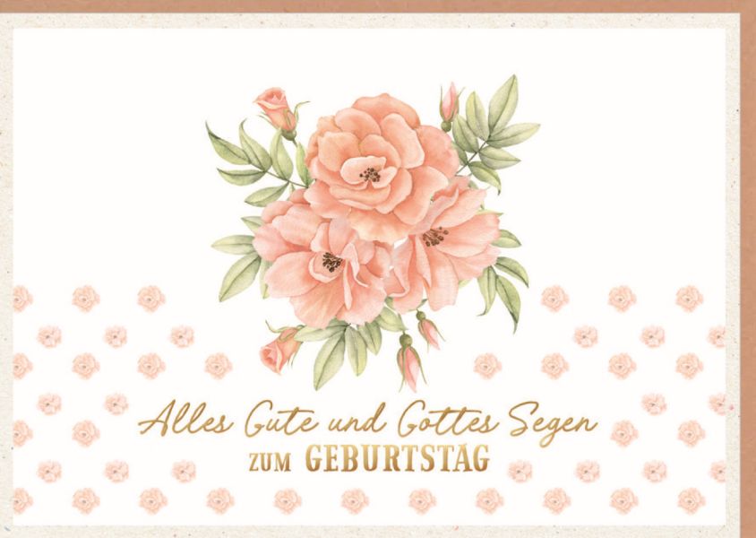 Faltkarte Alles Gute und Gottes Segen zum Geburtstag