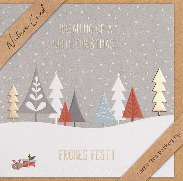 Faltkarte Frohes Fest/Dreaming of a White Christmas