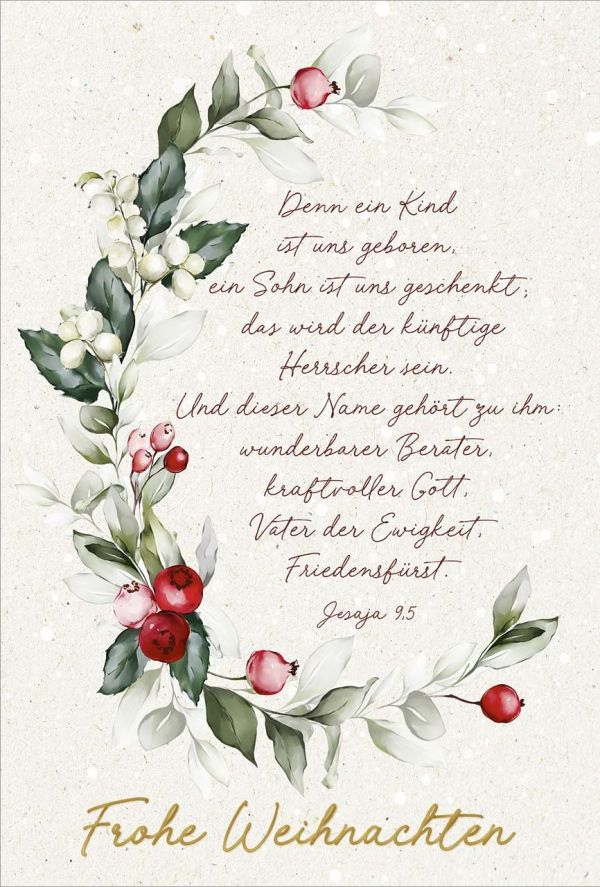 Postkartenserie Frohe Weihnachten/Denn ein Kind 10 Stk.