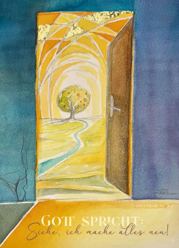 Jahreslosung 2026 - Postkarten Kunst 12 Stück